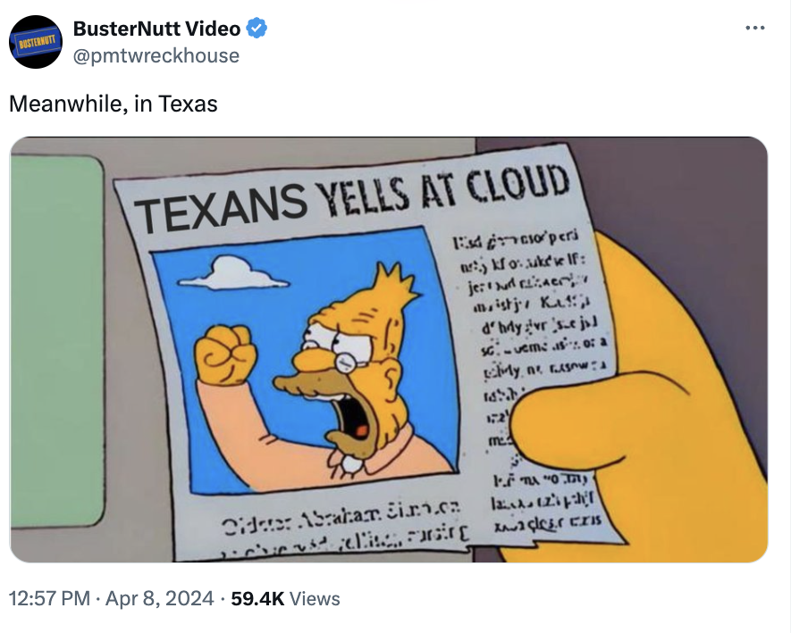 cartoon - BusterNutt Video Meanwhile, in Texas Texans Yells At Cloud adoperi j kforuke If mist Kats d' by 'vr se j scem ao a Qide Abraham ir.cz Views 145 172 me